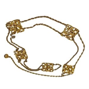 Vintage Modernist Brutalist Plate Chain Belt